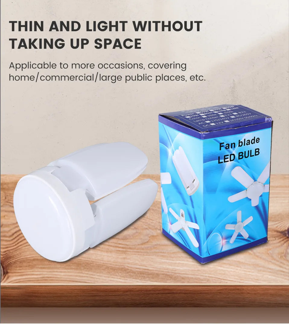 Foldable Fan Blade LED Lamp