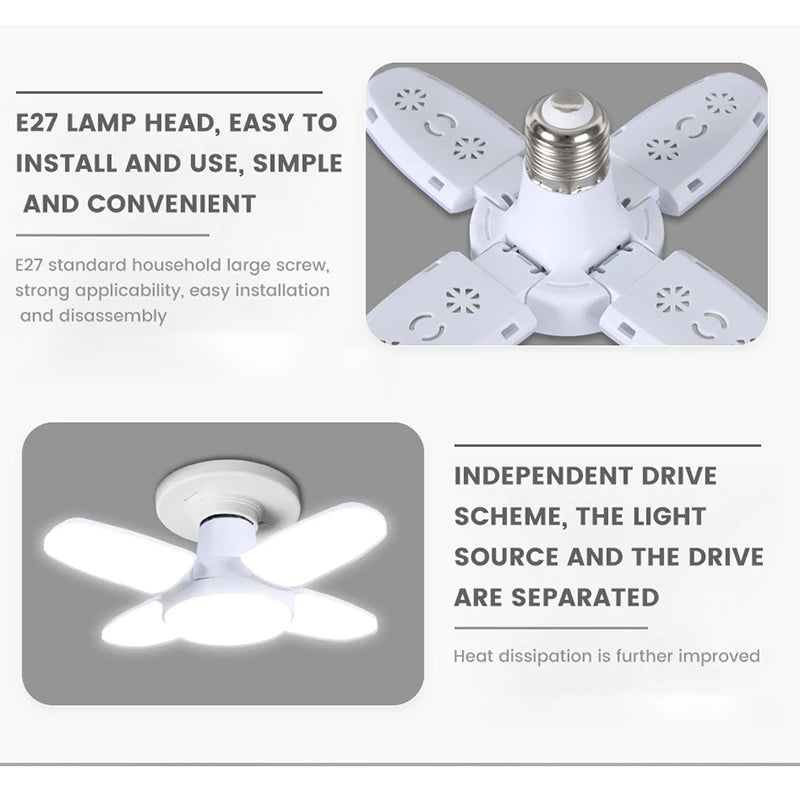 Foldable Fan Blade LED Lamp