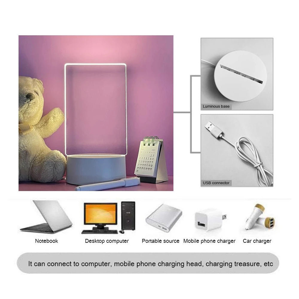 Erasable Write Message Board (LED Light)