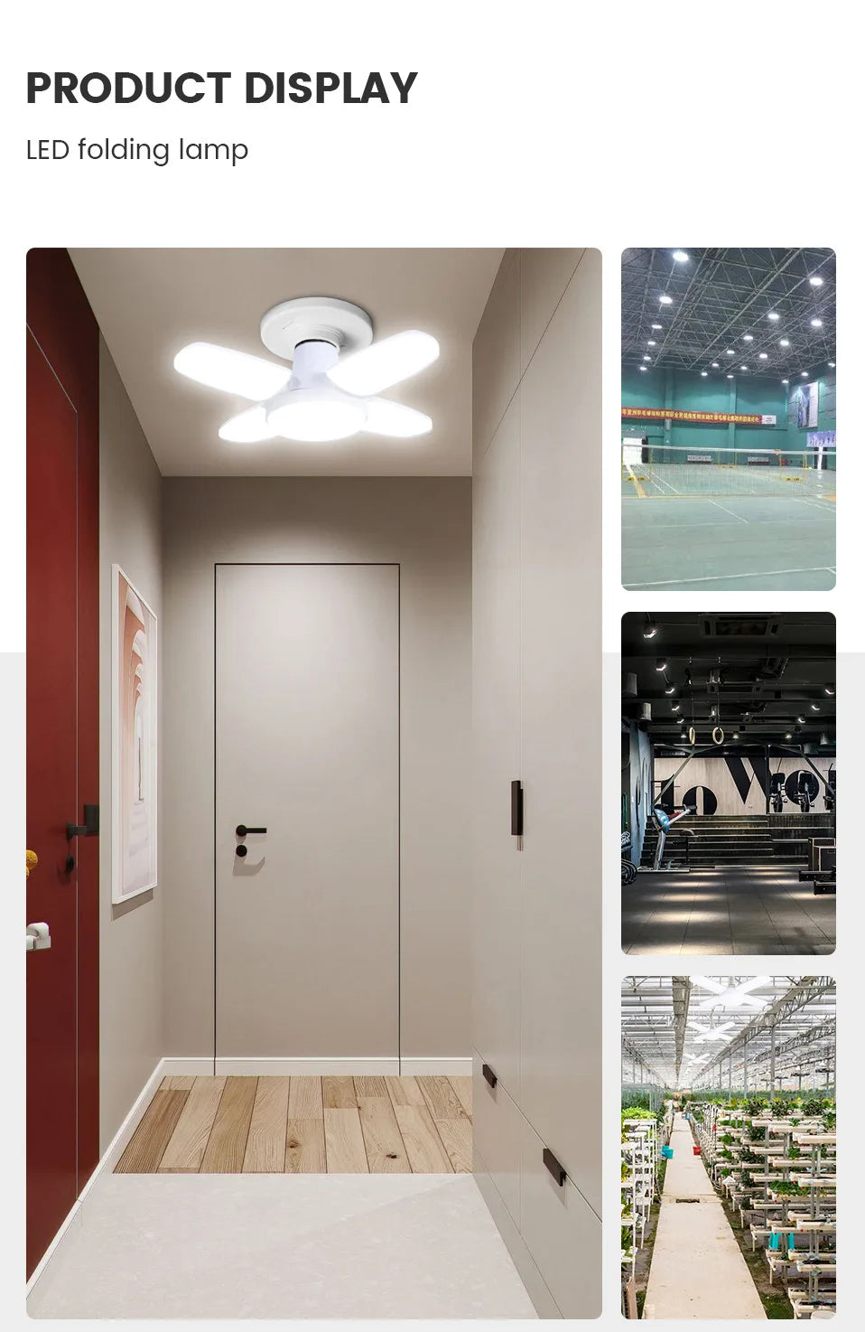Foldable Fan Blade LED Lamp