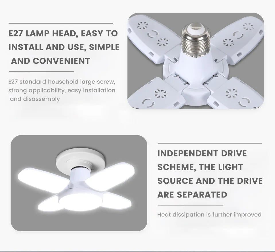 Foldable Fan Blade LED Lamp