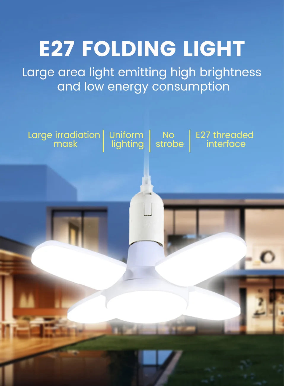Foldable Fan Blade LED Lamp