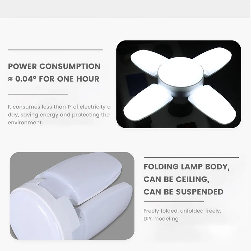 Foldable Fan Blade LED Lamp