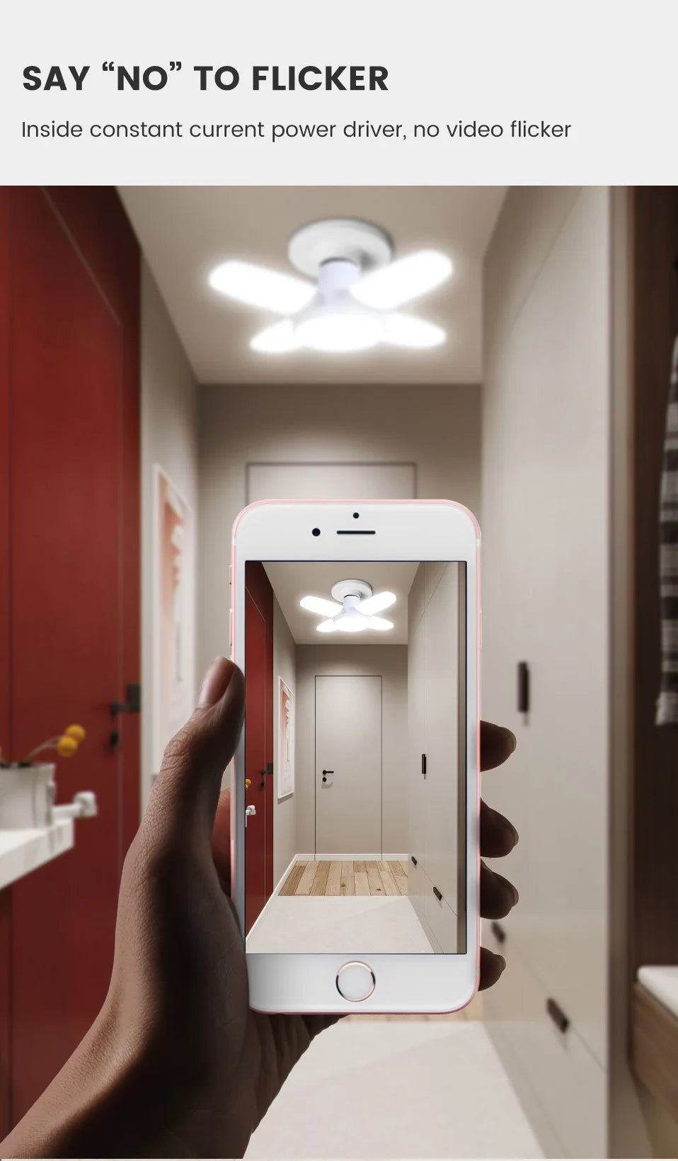Foldable Fan Blade LED Lamp