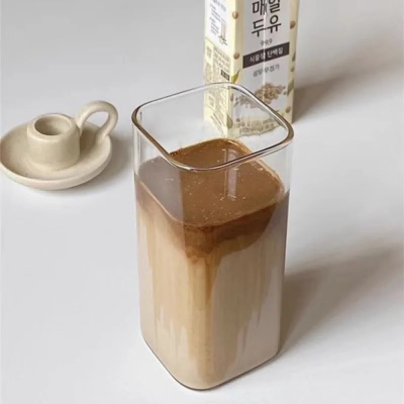 Square Glass Coffee Mug